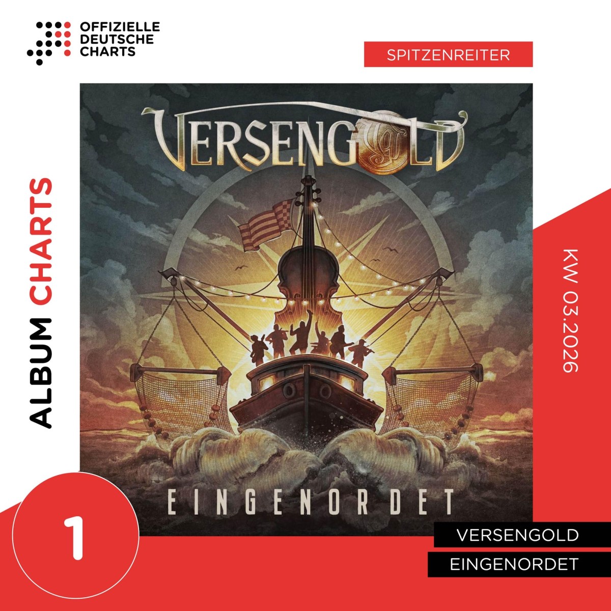 Versengold „Eingenordet“&nbsp;auf Platz&nbsp;#1